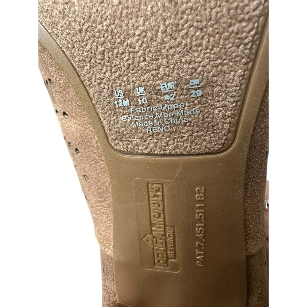 Fergalicious Reno Ankle Boots Booties Sz 12M Color Doe/Taupe Cut Outs Studs‎ EUC